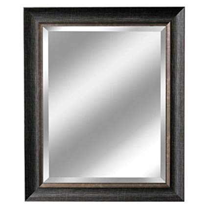 Head West Brushed Platinum Framed Mirror, 29 by 35-Inch