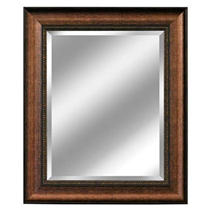 Head West Distressed Embossed Mirror, 31 by 37-Inch, Copper