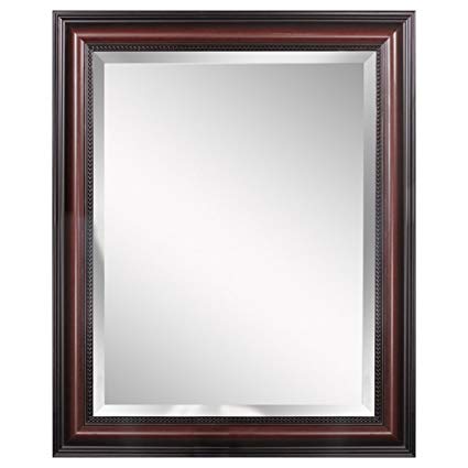Head West Traditional Cherry Wall Mirror, 28-Inch by 34-Inch