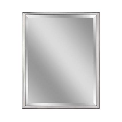 Head West 24 x 30 Classic 1 in. Wide Metal Frame Wall Mirror, Chrome
