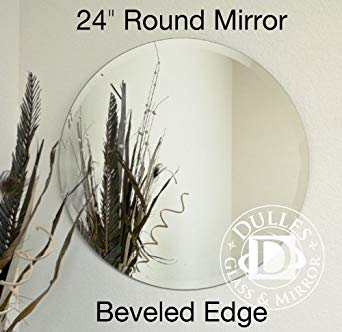 TroySys Frameless Beveled Mirror, round Shape, 1/4