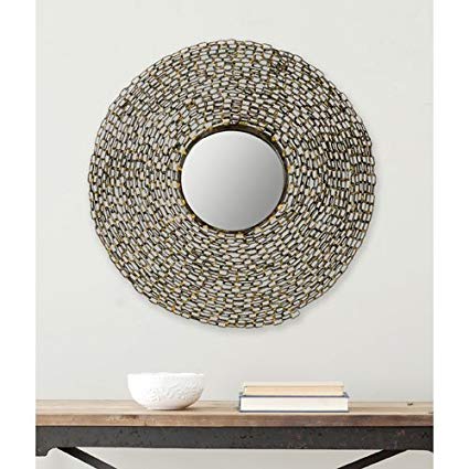 Safavieh Home Collection Jeweled Chain Mirror, Natural
