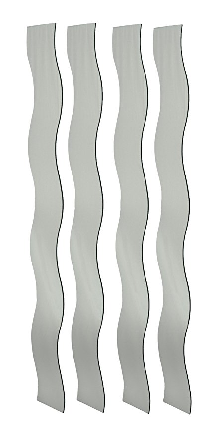 Mirrotek Set of 4 Wavy Strip Decorative Customizable Wall Mounted Mirrors, 60