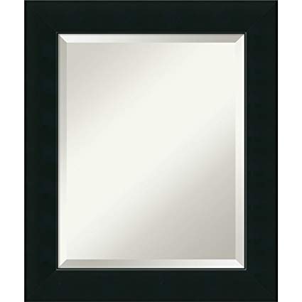 Amanti Art Bathroom Mirror Medium, Corvino Black: Outer Size 21 x 25