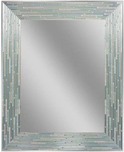 Headwest Reeded Sea Glass Wall Mirror, 24