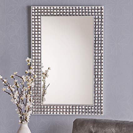 Irene Rectangular Bubble Detailed Wall Mirror