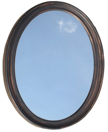 Decorative Oval Framed Wall Mirror - Oil Rubbed Bronze