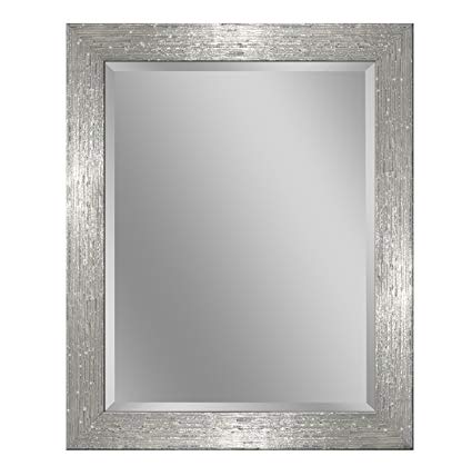 Headwest 8018 Driftwood Wall Mirror, Chrome and White