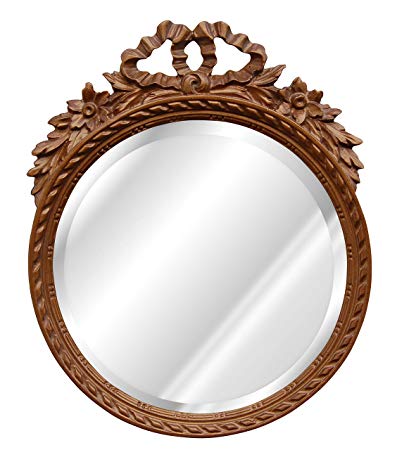 Hickory Manor Round with Bow Bevel Mirror, Bronze