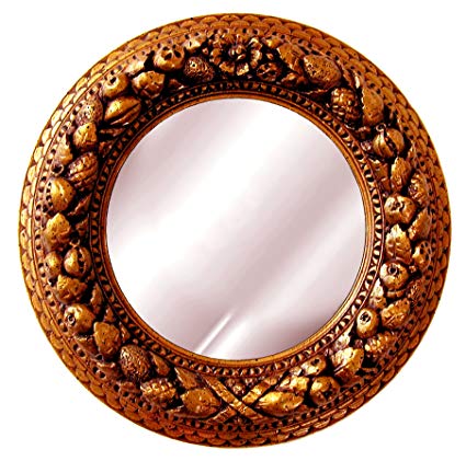 Hickory Manor House Nut Ring Medallion Mirror, Bronze